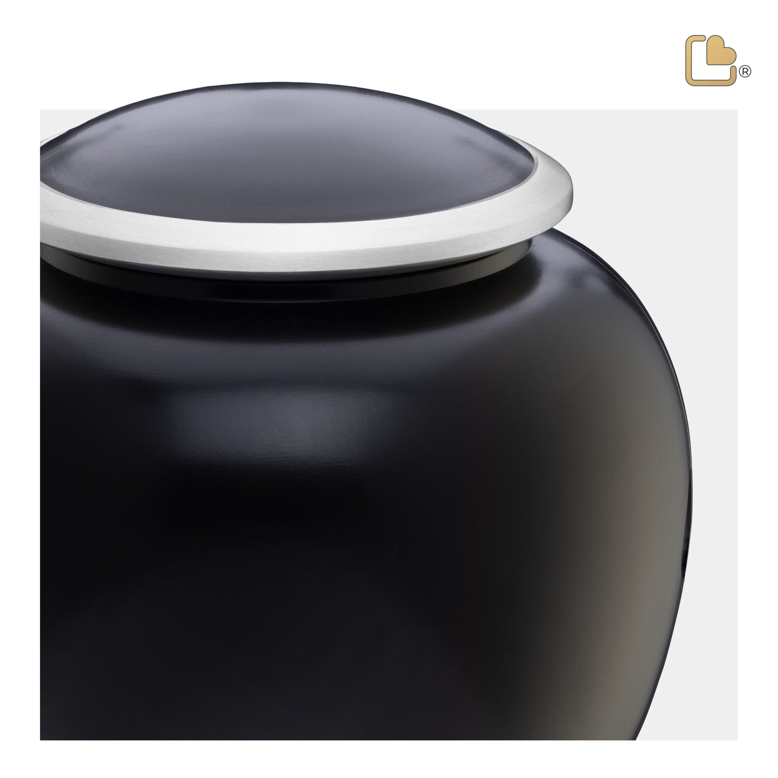 P561L   Shadow Large Pet Urn Black & Bru Pewter
