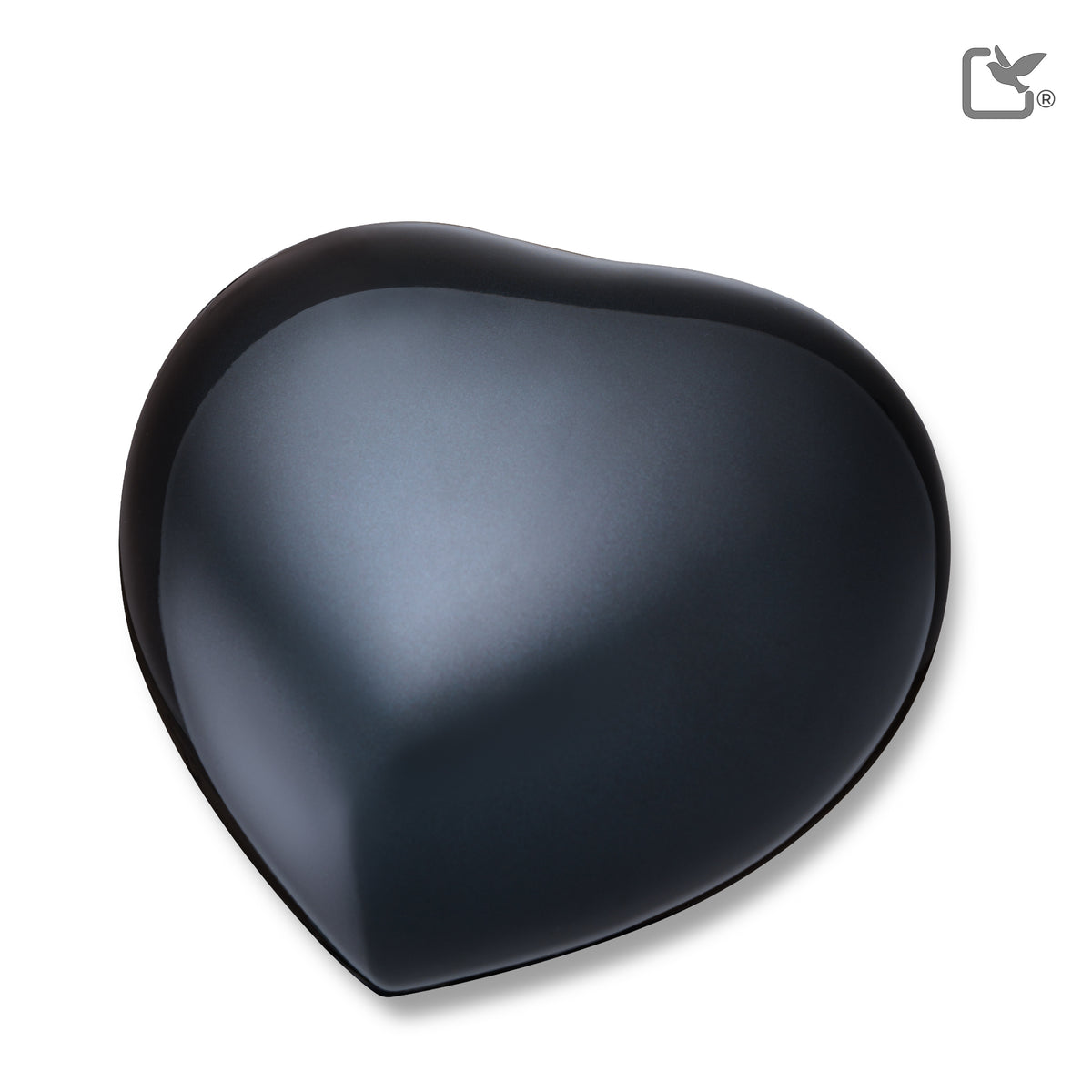 P643L   No Paws Large Heart Pet Urn Midnight