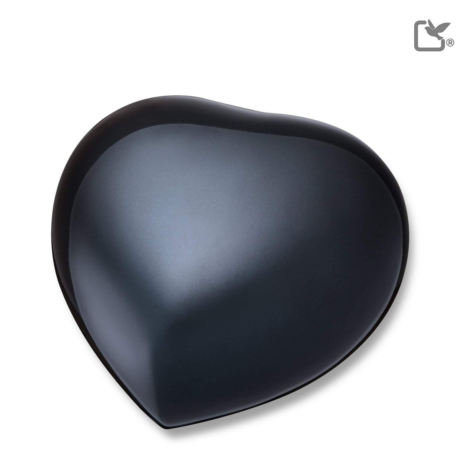 P643L   No Paws Large Heart Pet Urn Midnight
