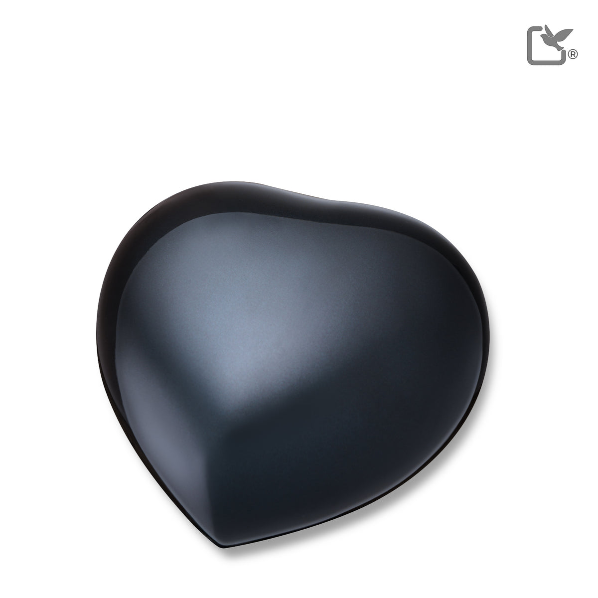 P643M   No Paws Medium Heart Pet Urn Midnight