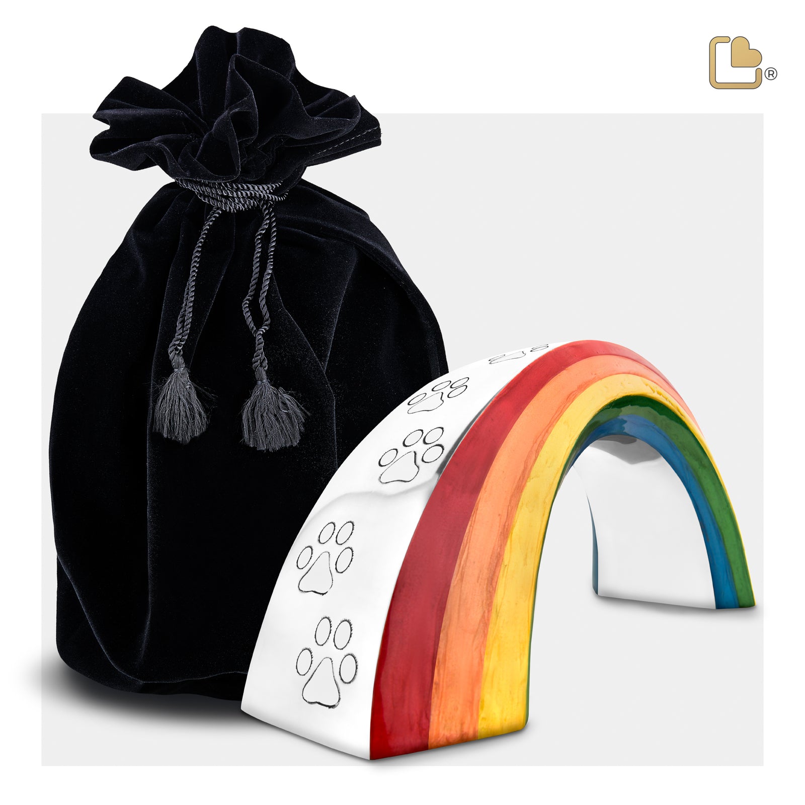 P660L   Rainbow Large Pet Urn Pol Silver