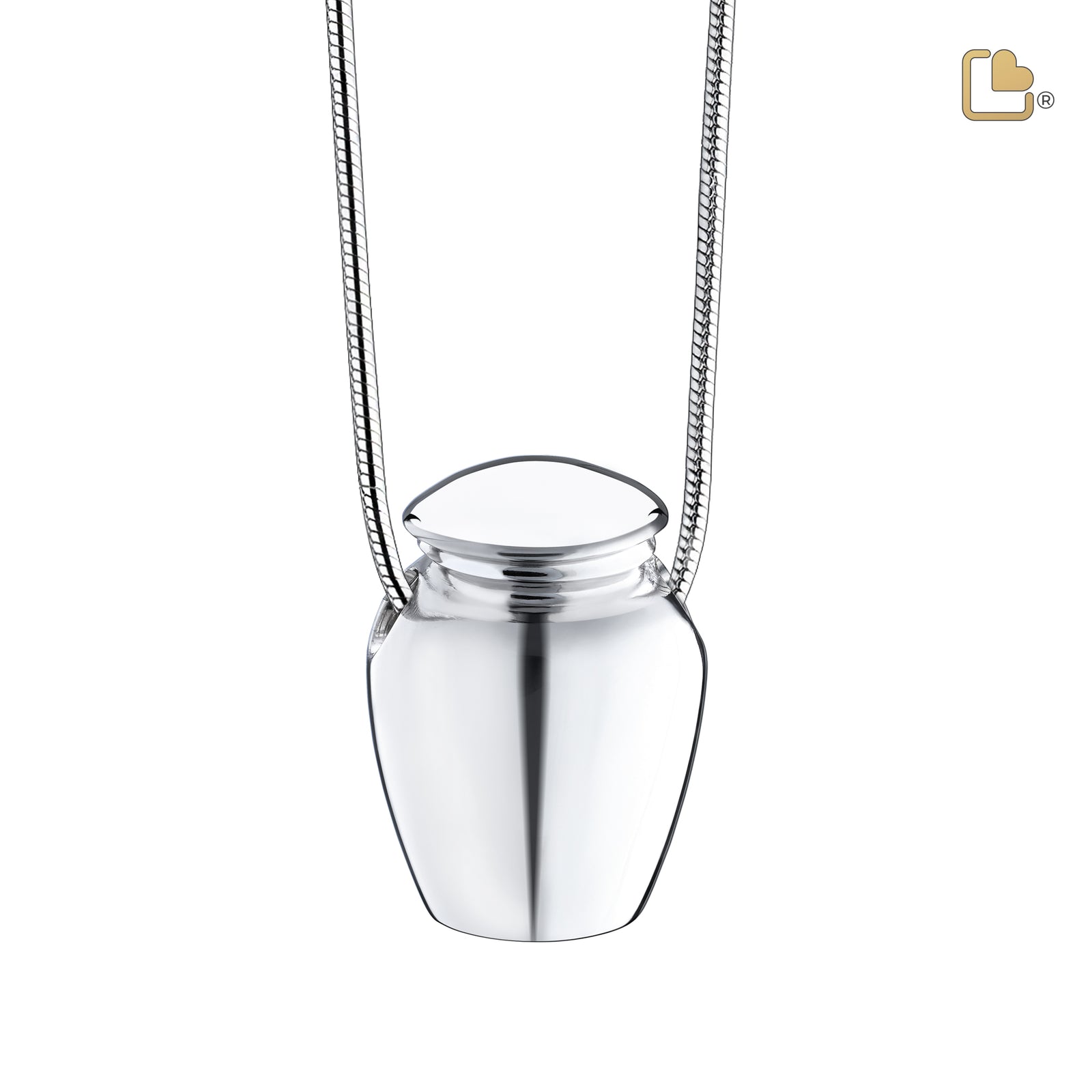 PD1140   Classic Urn Ashes Pendant Pol Silver