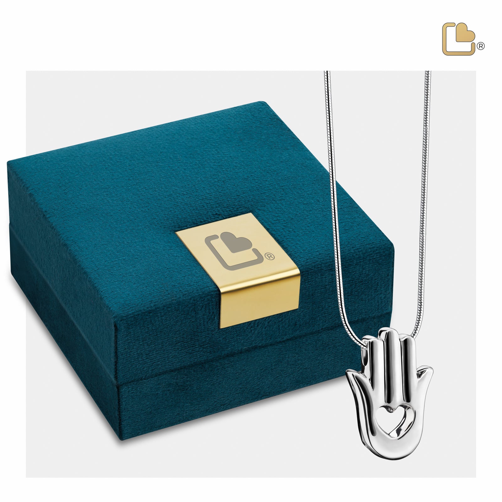 PD1380   HamsaHand Ashes Pendant Pol Silver