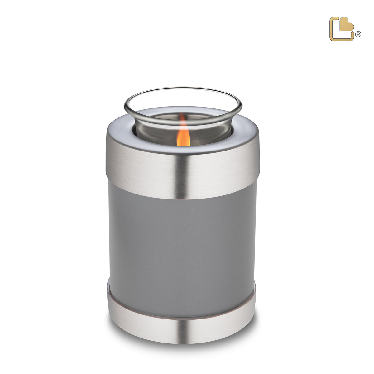 T661   Tealight Urn Slate &amp; Bru Pewter